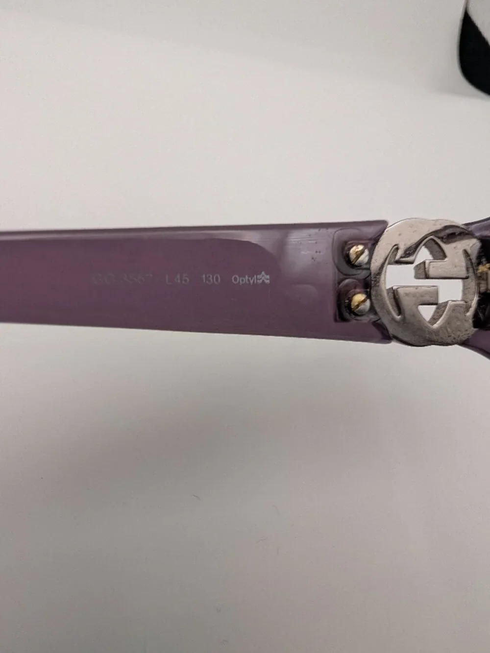 Gucci Glasses Purple Frame